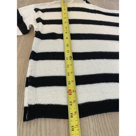 Superdown Adrianna Knit Sweater Black & White Striped From Revolve - Picture 9 of 9